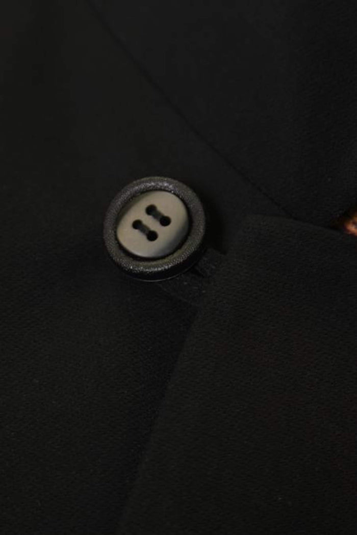 Men's Black Ankle-Length Duster Dress Coat