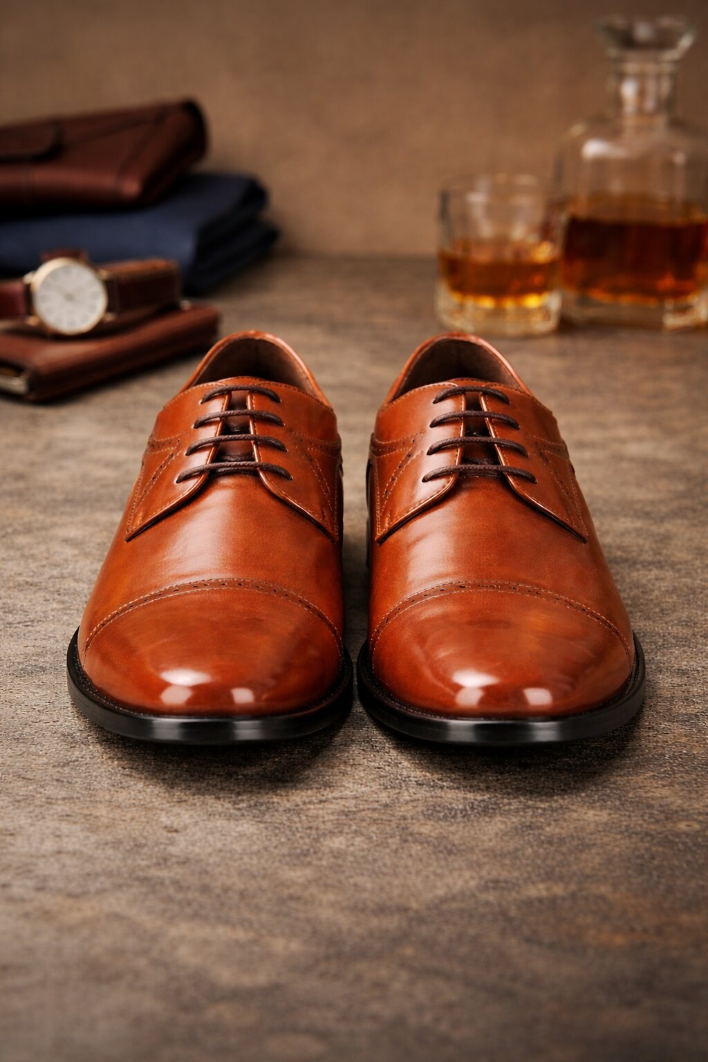 Antonio Cerrelli 7000 Wide Lace-Up Dress Shoes