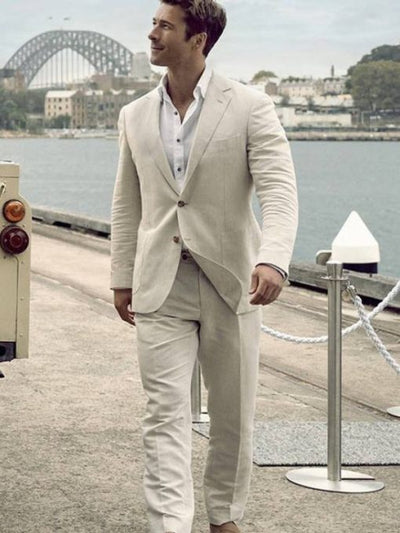 Glen Powell-Inspired Natural Suit from Anyone But You