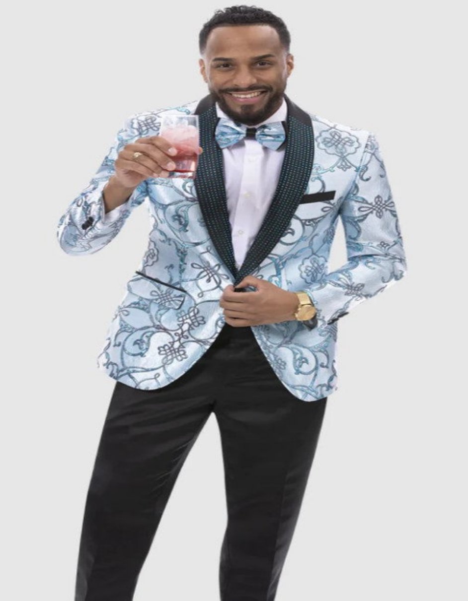 Aqua Blue Prom Suit for Guys