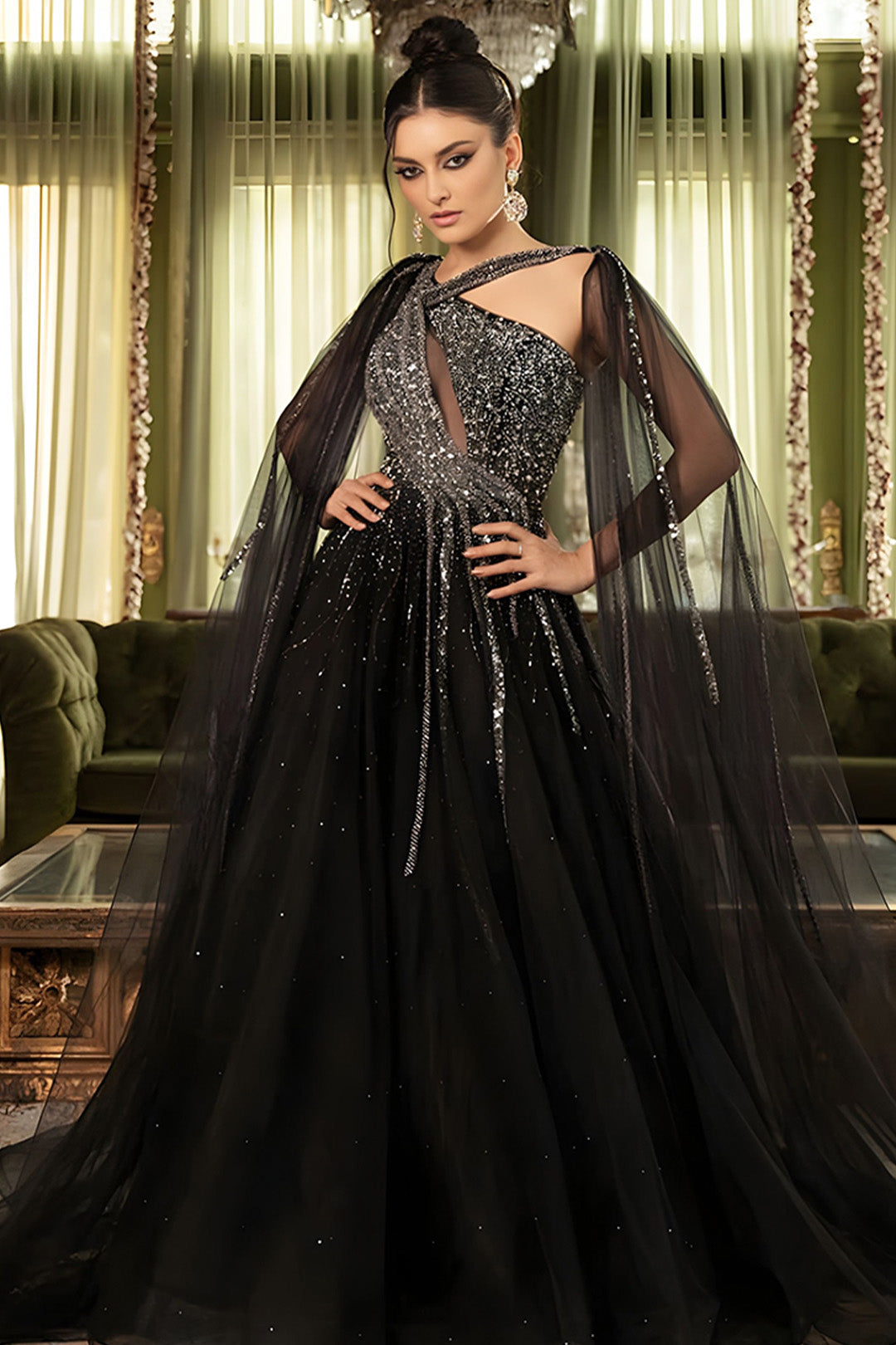 Formal Dress Midriff Cutout A-Line Prom Gown By Royal Queen RQ8188