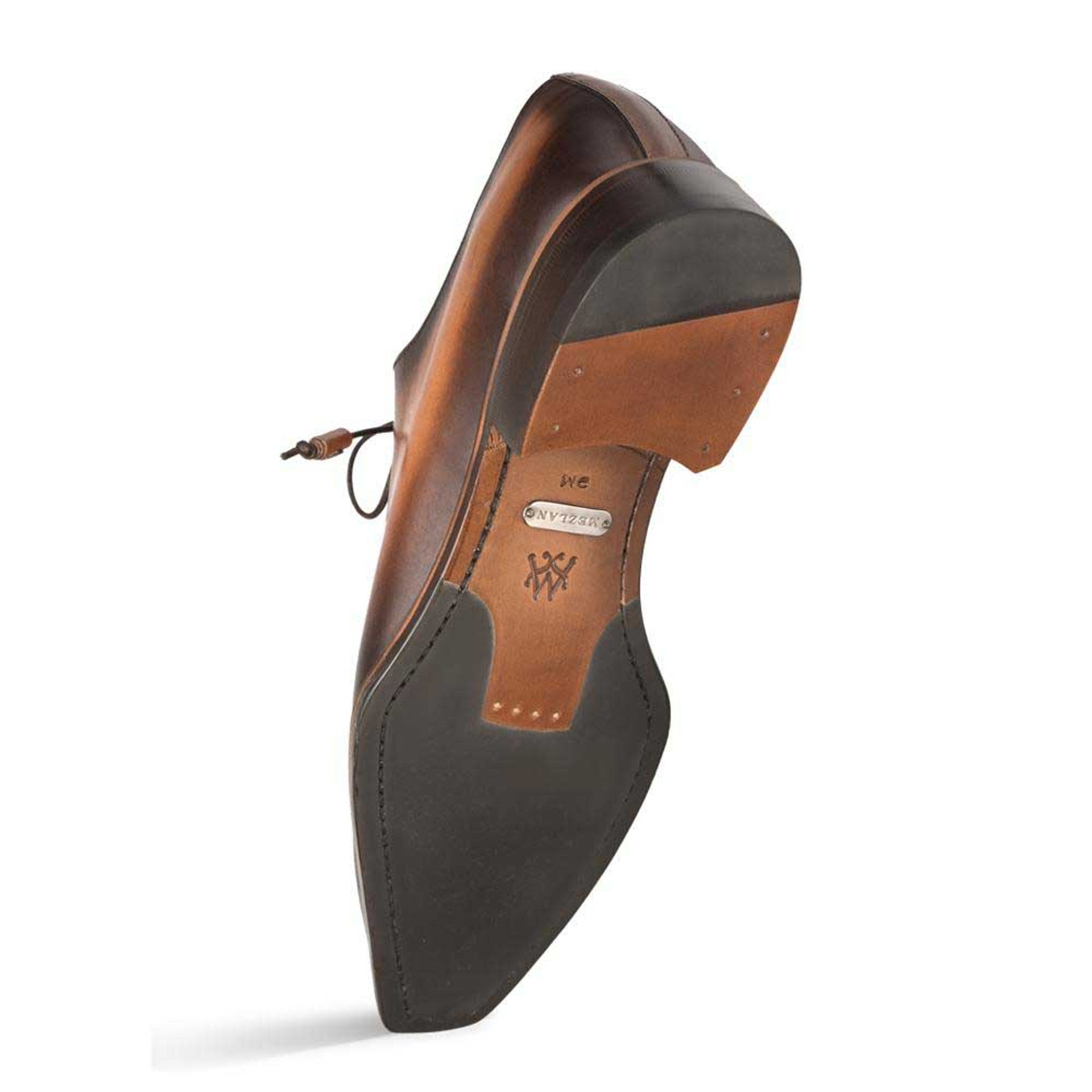 Cognac Asymmetric Plain Toe Oxford by Mezlan