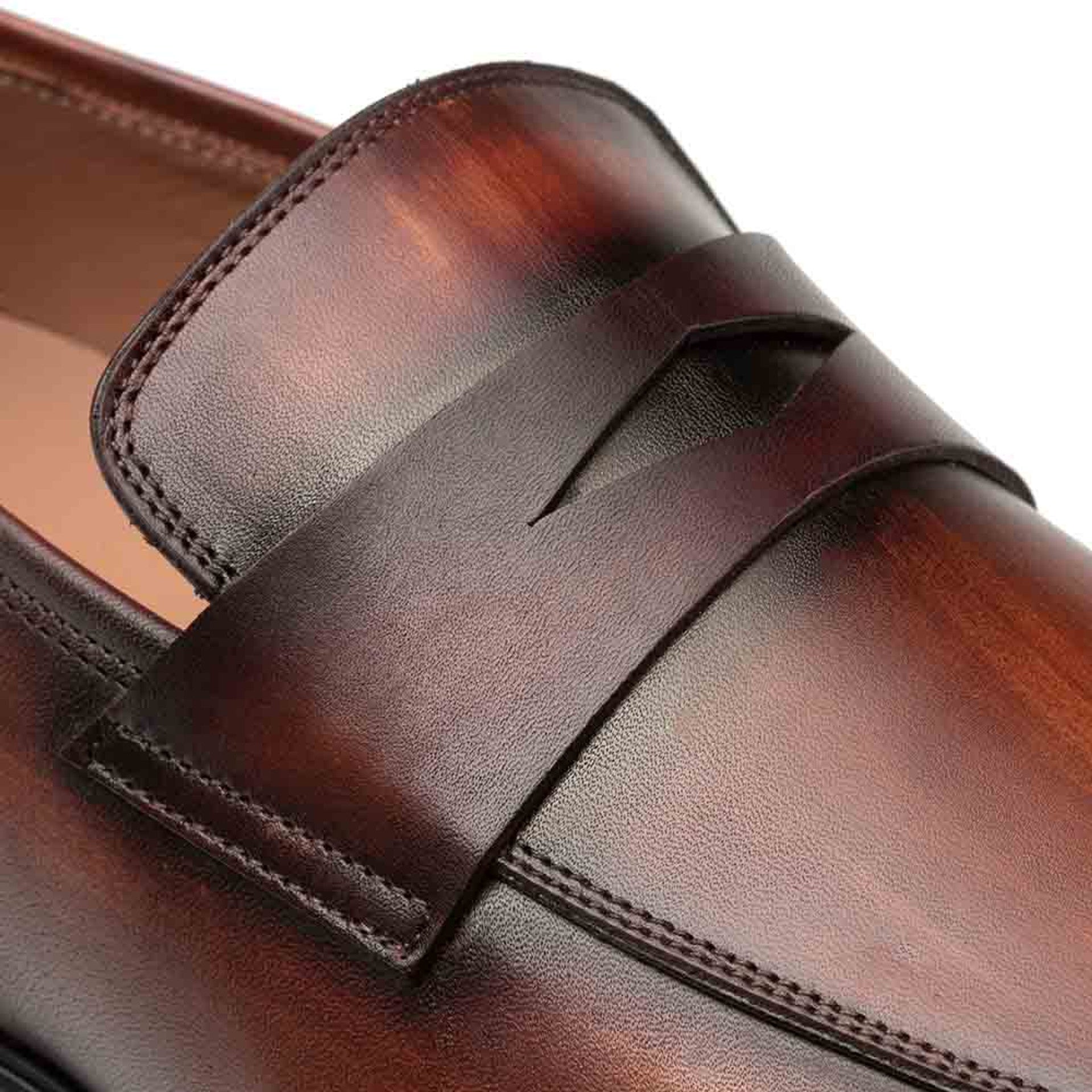 Avenue Rubber Sole Penny Cognac/Rust MenŸ??s Loafer Shoes By Mezlan Made In Spain Brand