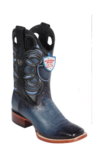 Wild West Ostrich Square Toe Boots