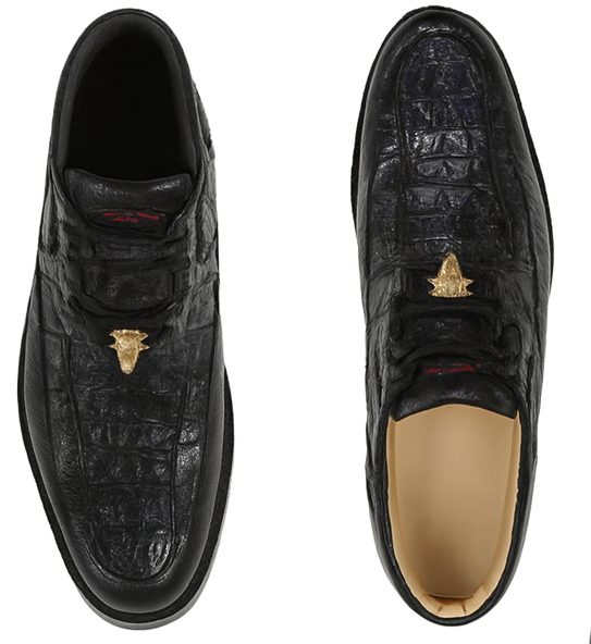 Los Altos Black Caiman & Ostrich Shoes