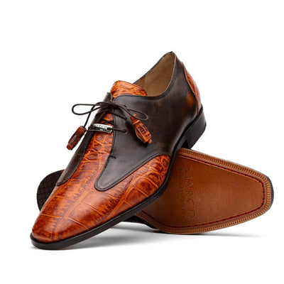 Marco Di Milano Alligator & Calfskin Brandy Oxfords