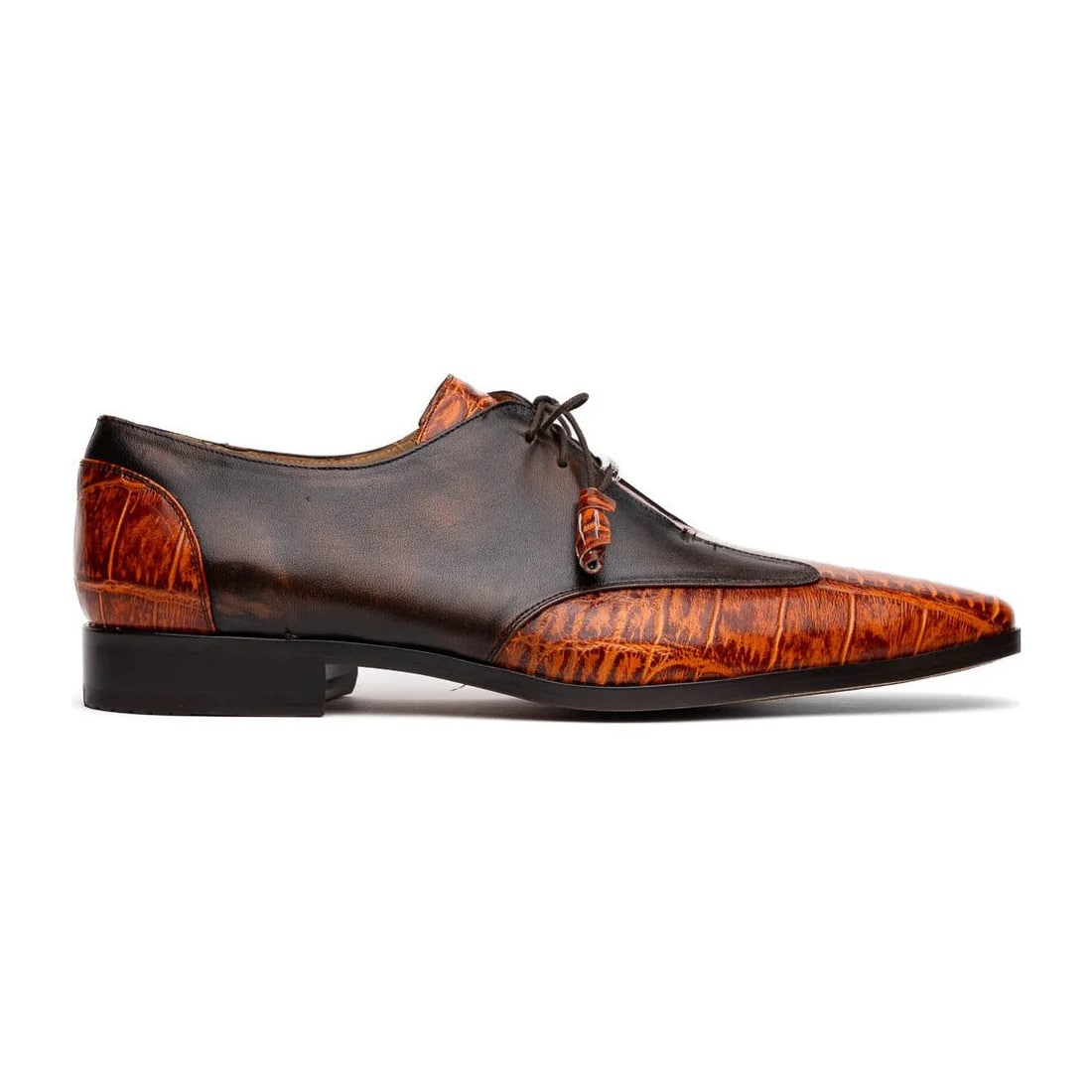 Marco Di Milano Alligator & Calfskin Brandy Oxfords