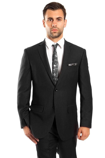 Micro Pinstripe Two Button Business Suit-Regular Fit