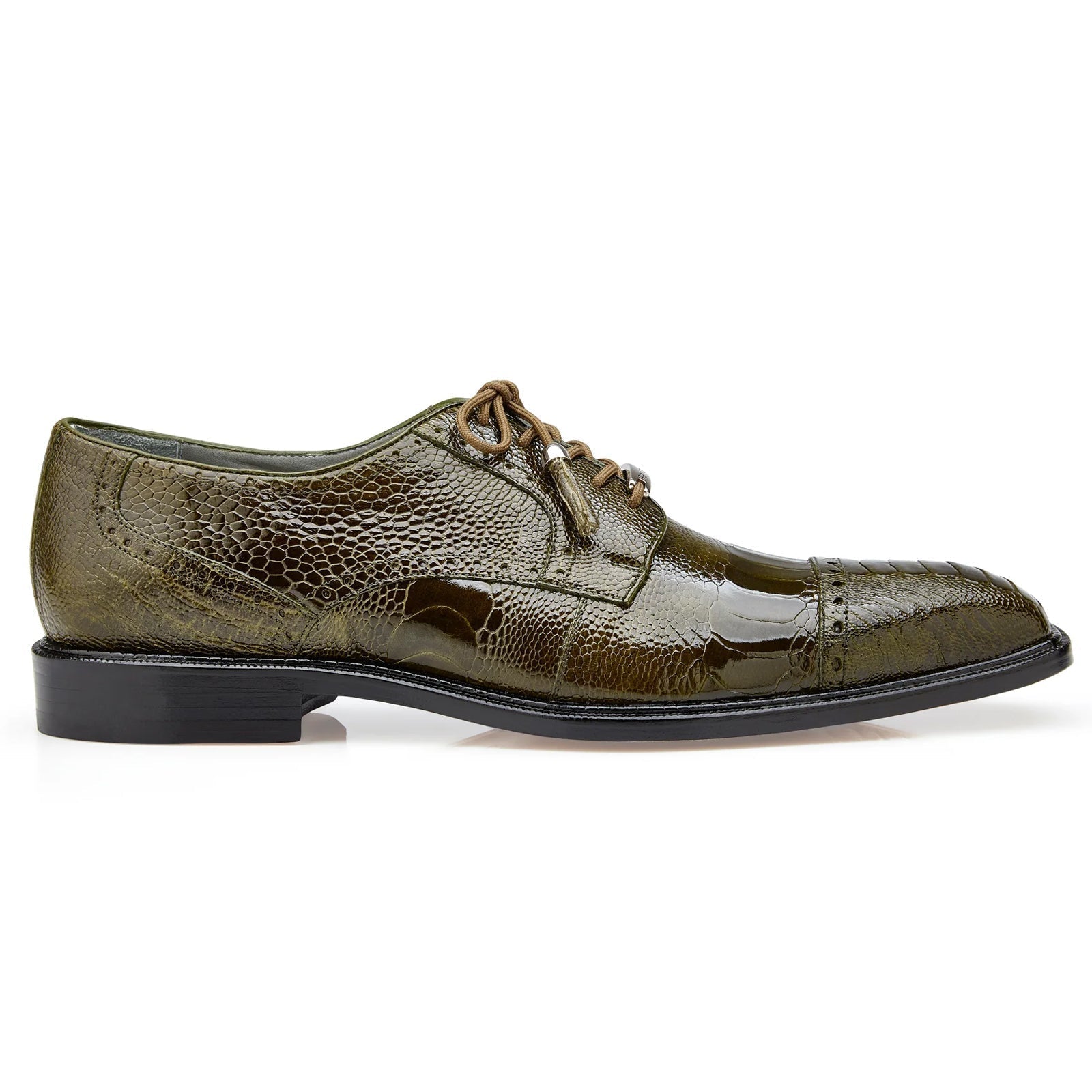 Belvedere Batta Ostrich Cap Toe Dress Shoe