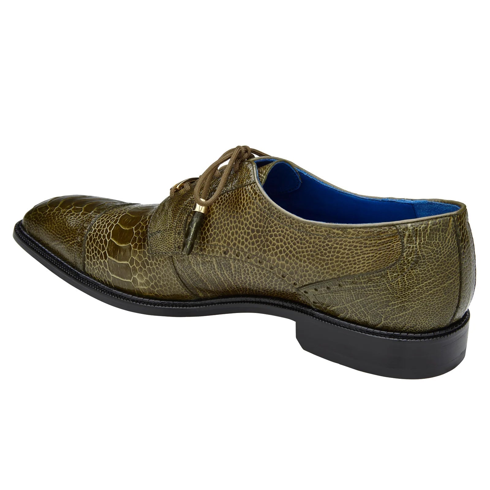 Belvedere Batta Ostrich Cap Toe Dress Shoe