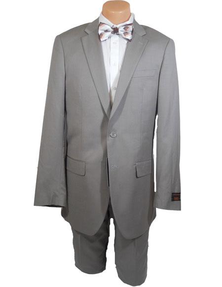 Men's High Fashion Beige 100% Wool Extra Long Suits Flat Front Pants