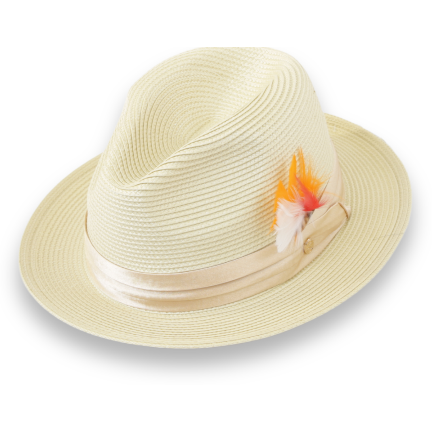 Tapa Crushable Straw Fedora Hat by Ferrecci USA