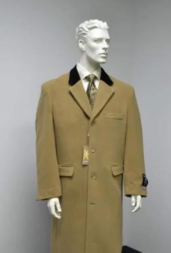 Wool & Cashmere Chesterfield Coat with Velvet Collar