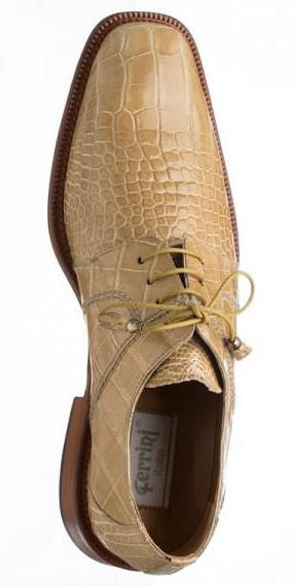 Ferrini Handcrafted Alligator Shoes in Beige