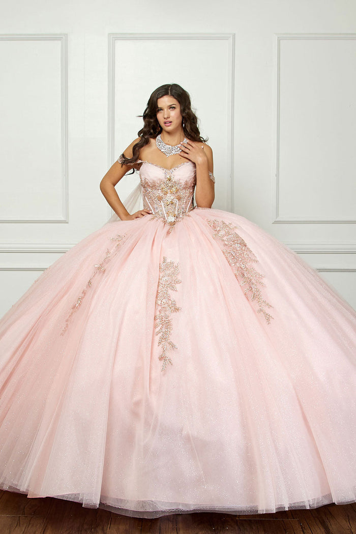 Off Shoulder Corset Ball Gown by Bella Princess PQ1061
