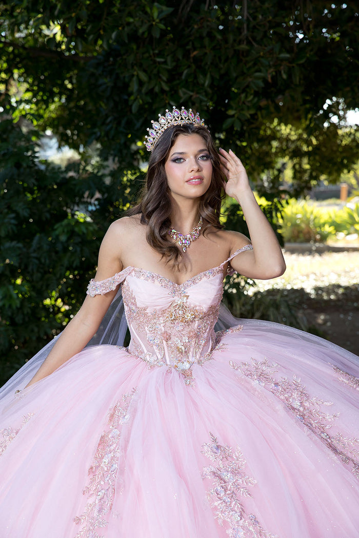 Off Shoulder Corset Ball Gown by Bella Princess PQ1061
