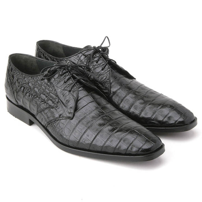 Los Altos Black Crocodile Slip-Ons
