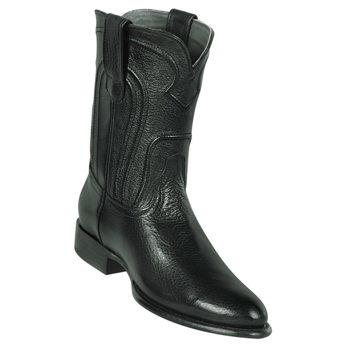 Belmont Black Leather Roper Boots by Los Altos