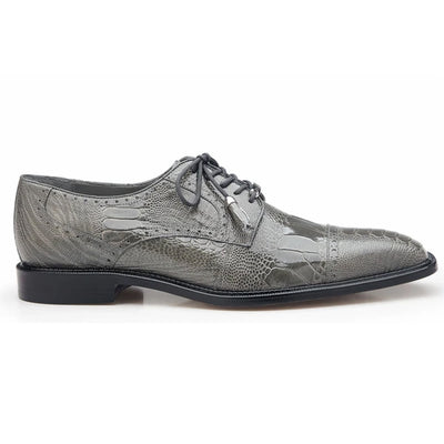 Belvedere Batta Ostrich Cap Toe Derby Shoe - Grey