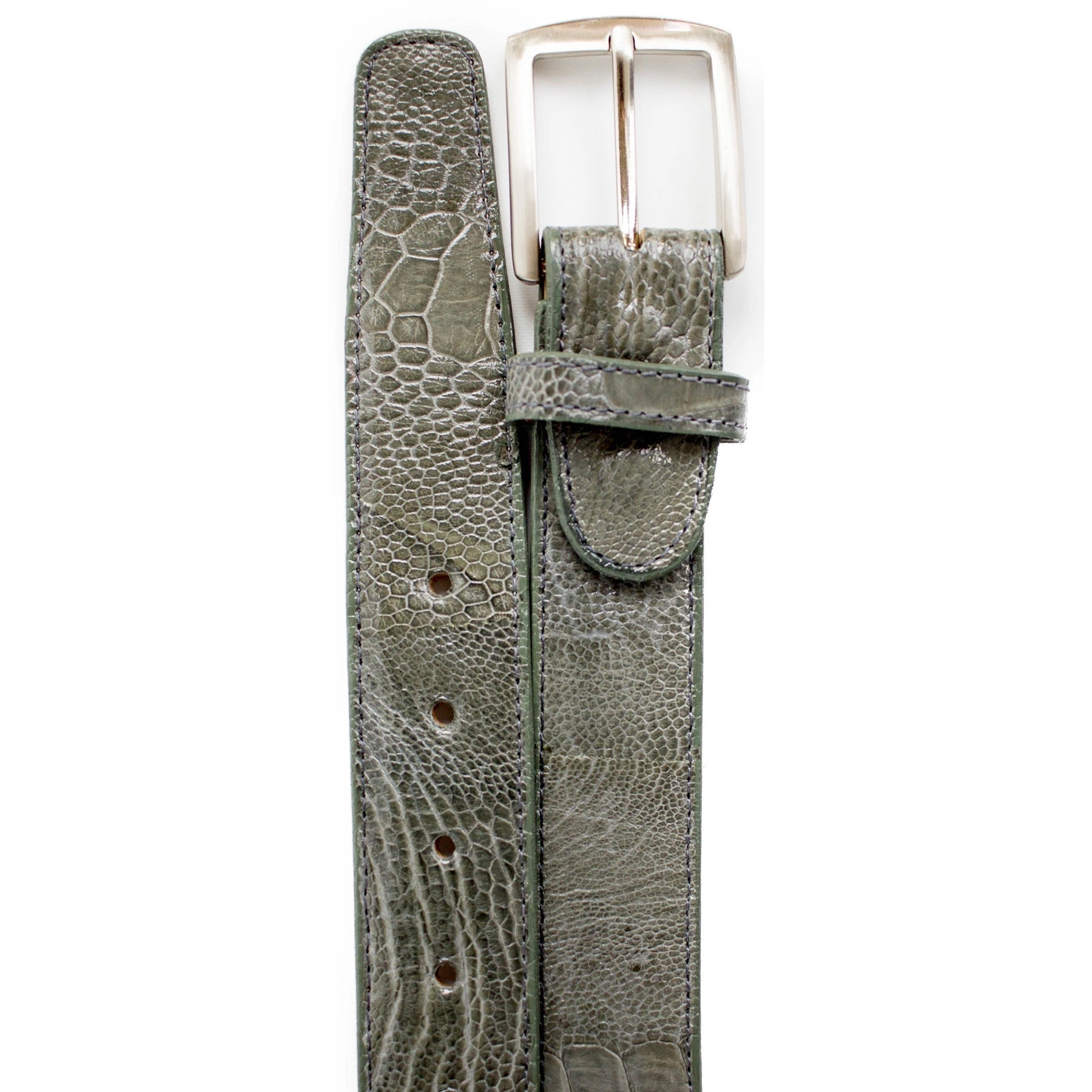 Belvedere Ostrich Leg Dress Belt Brown