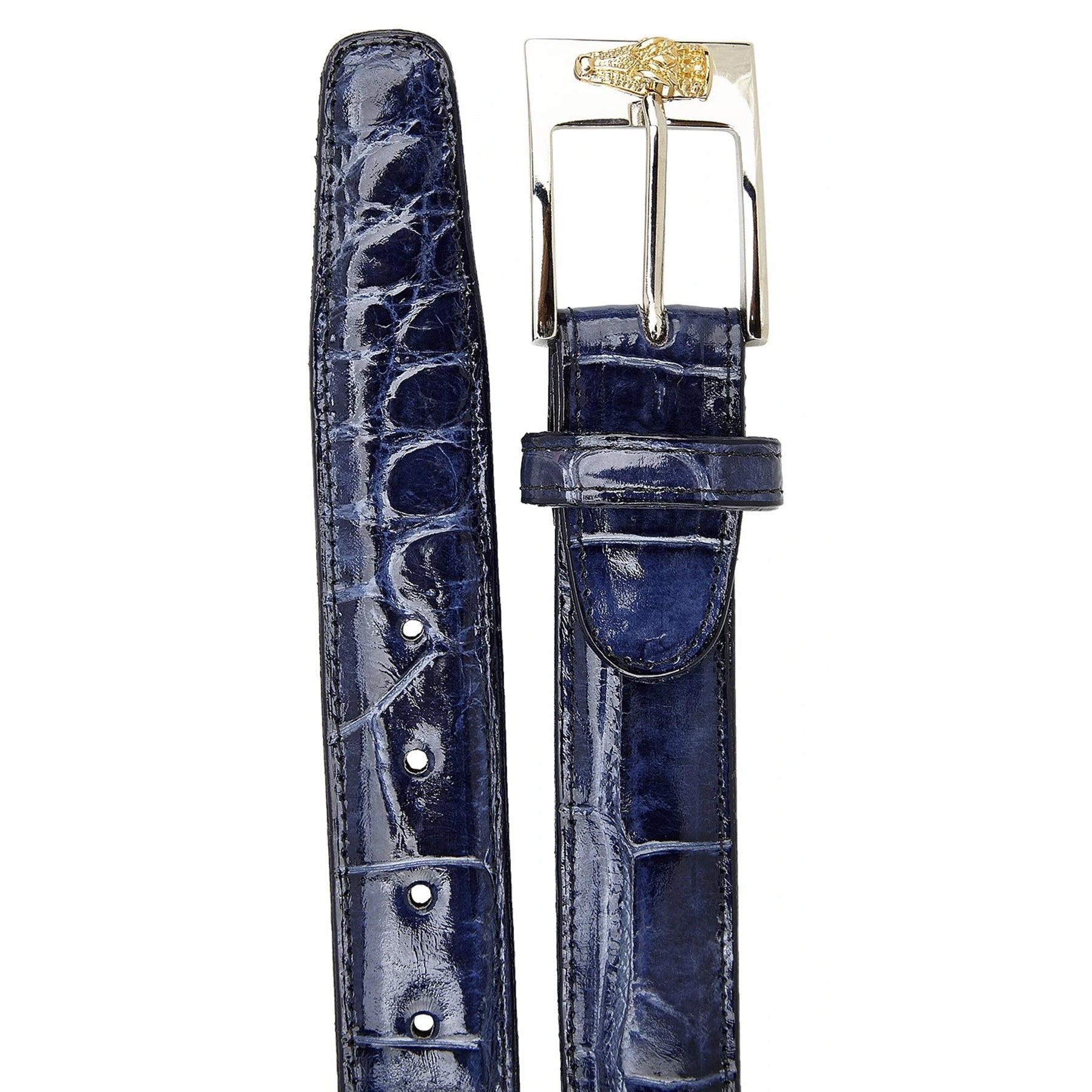 Belvedere Taupe Alligator Dress Belt for Men