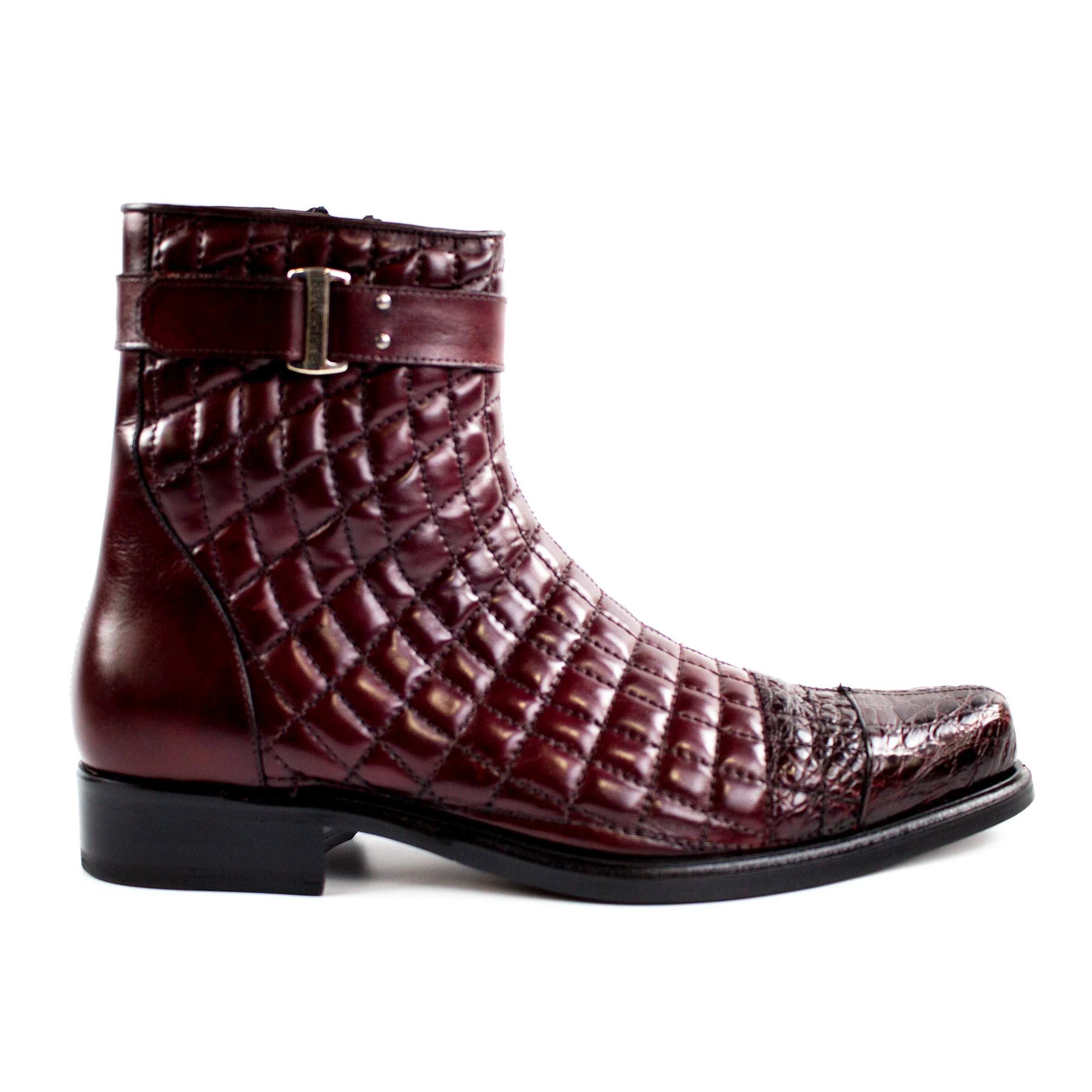 Belvedere Libero Quilted Caiman Dress Boot