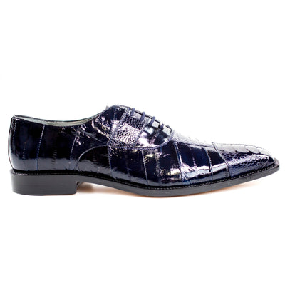 Belvedere Mare Eel & Ostrich Cap Toe Dress Shoe