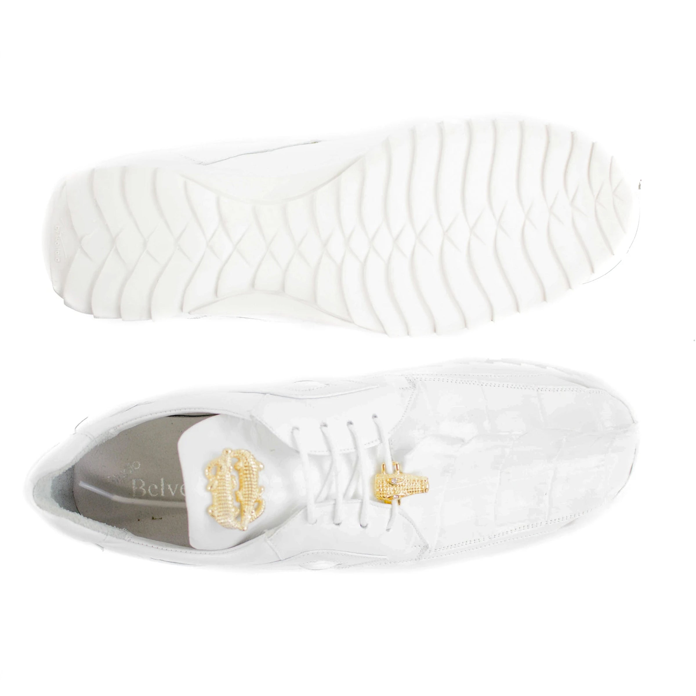 Belvedere Vasco Men's Hornback Crocodile Sneakers