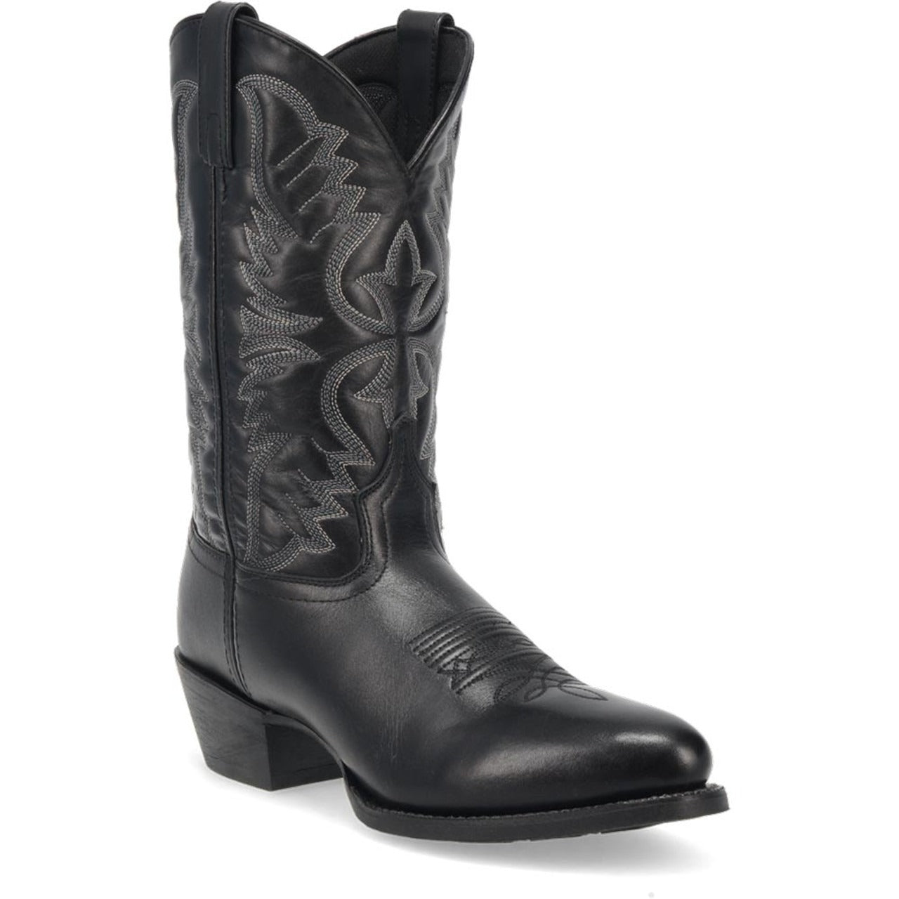 Laredo Birchwood Black Leather Round Toe Boots