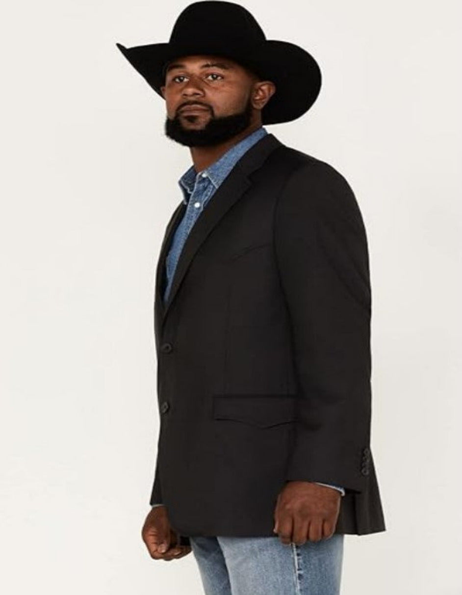 Black Blazer, Blue Jeans & Cowboy Hat Set