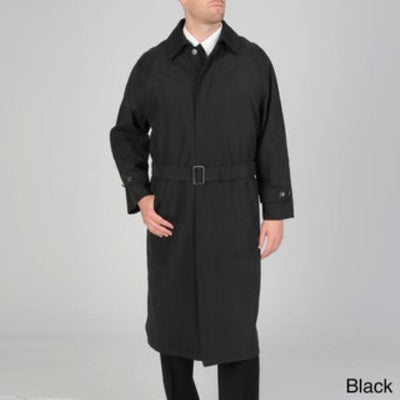 Men's 'Renny' Full-length Belted Raincoat Black