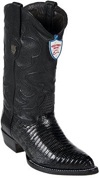Wild West Black Teju Lizard Cowboy Boots