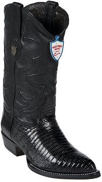 Wild West Black Teju Lizard Cowboy Boots