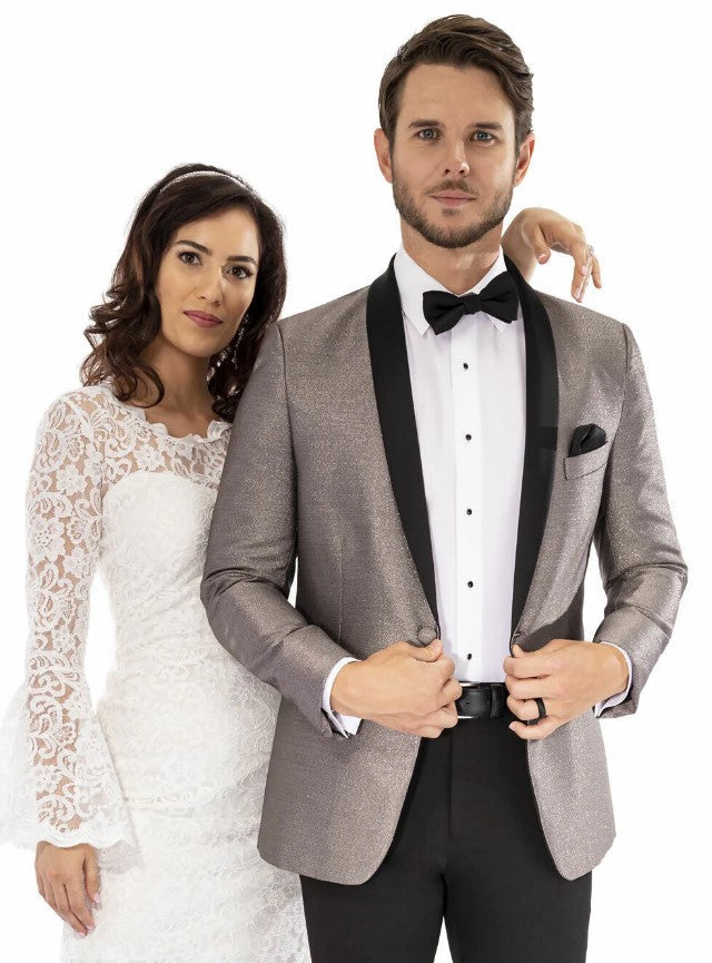 Slim Fit Black Tuxedo w/Satin Shawl Lapel