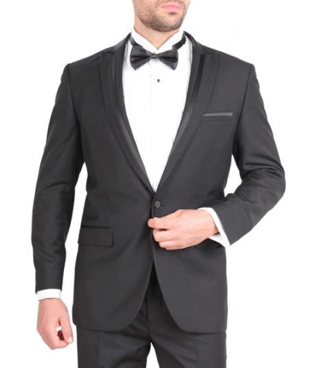 Fashion Forward Single Button Stripe Lapel Tuxedo