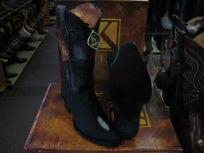 King Exotic Boots Black Genuine Stingray mantarraya skin Snip Toe Western Cowboy Dress Cowboy Botas de mantarraya - Mantarraya boots Online Cheap Priced For Sale Online EE+