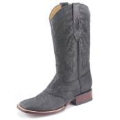 Los Altos Faded Black Genuine Teju Lizard