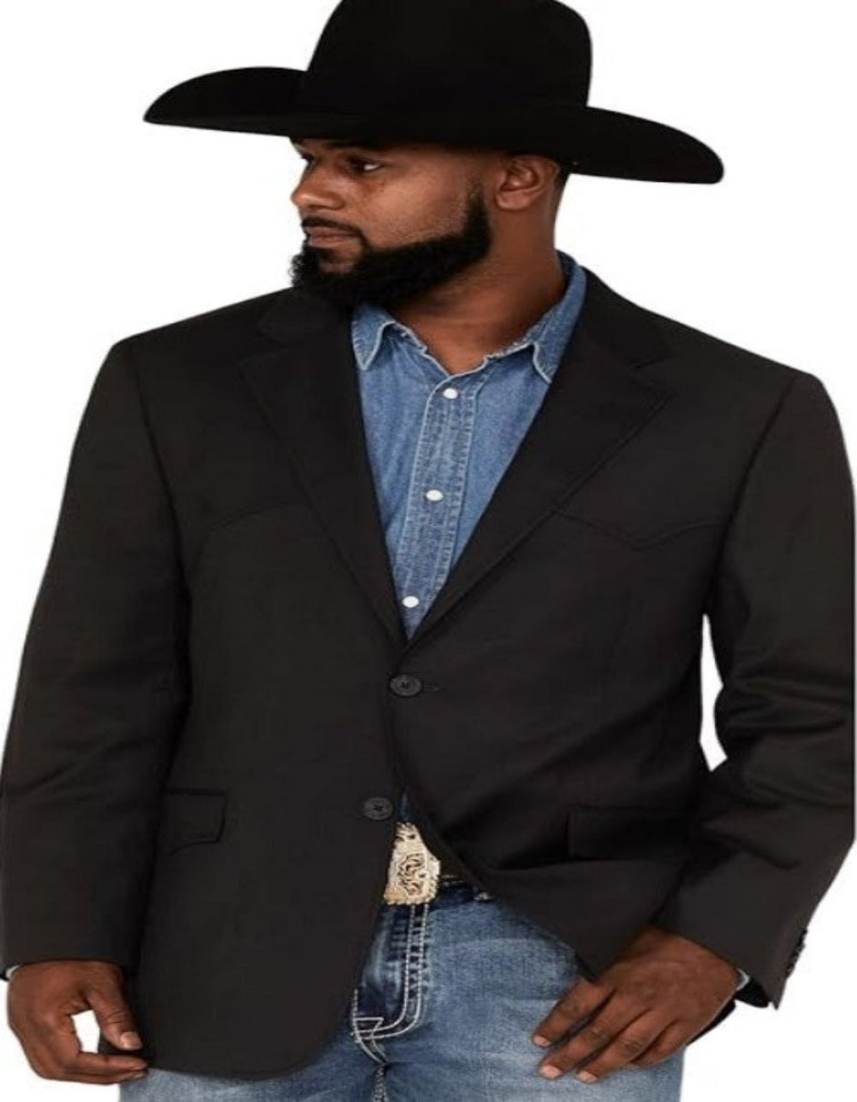 Black Blazer, Blue Jeans & Cowboy Hat Set