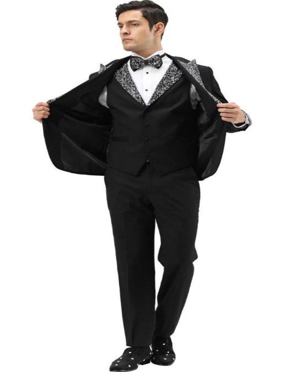 Rhinestone Lapel Prom Tuxedo by Rossiman