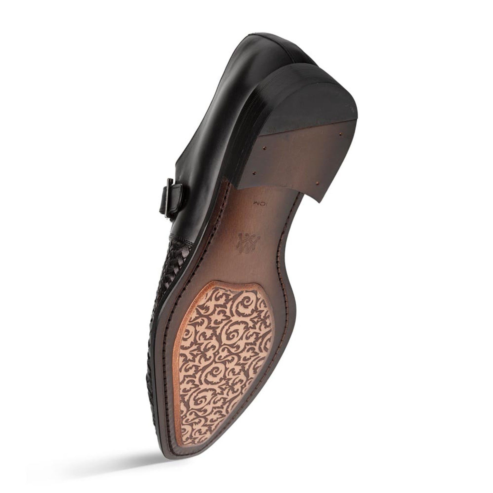 Mezlan Temi Black Monk Strap Calfskin Shoes