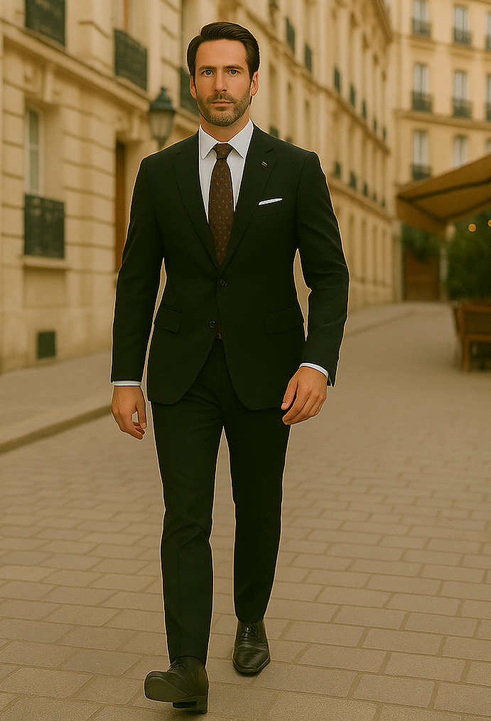 Italian Modern Fit Wool Suit by Statement