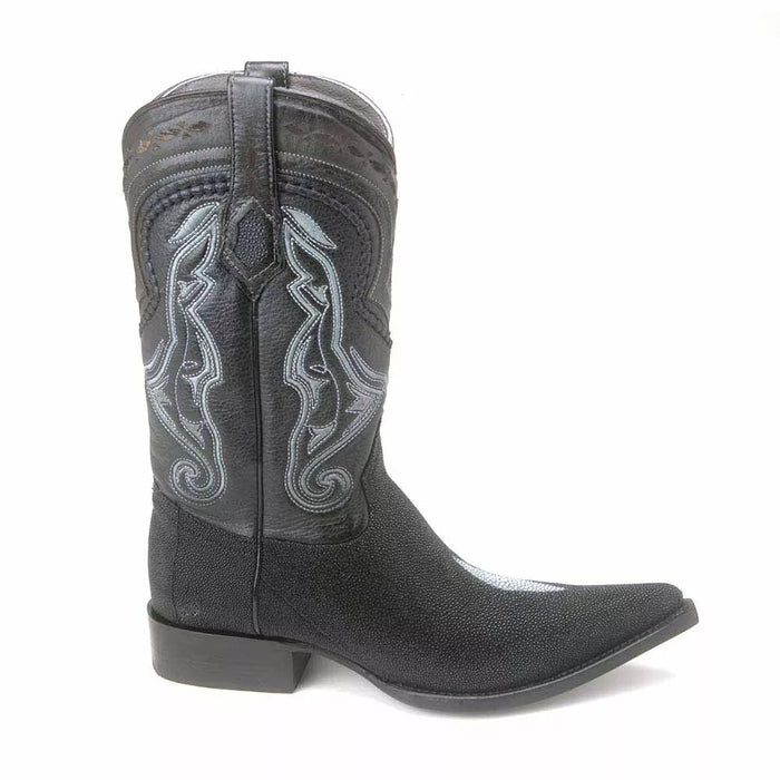 Black Stingray Single Stone 3X Toe Western Boot