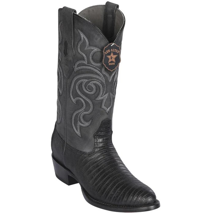 Black Lizard R-Toe Men's Dress Cowboy Boot