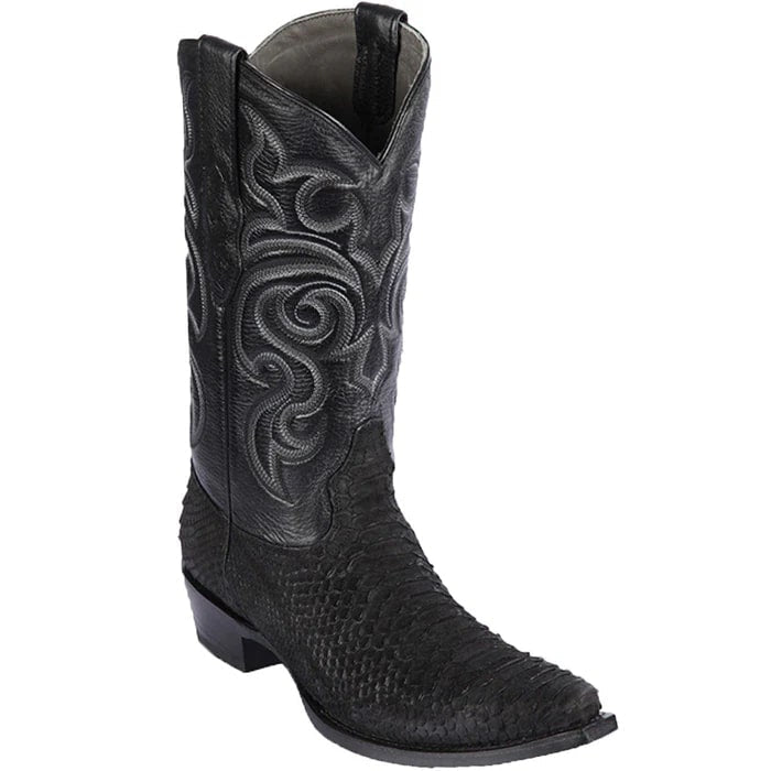 Black Python Men's Dress Cowboy Boot