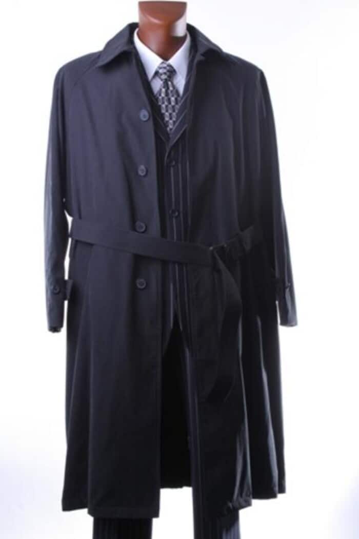 Black Ankle Length Overcoat - By Mensitaly