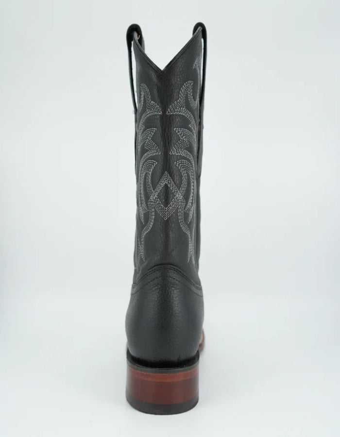Los Altos Grisly Leather Black Square Toe Boot