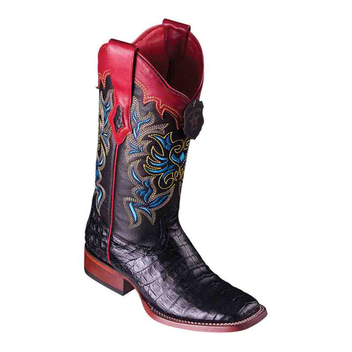 Los Altos Black Caiman Belly Boots for Women