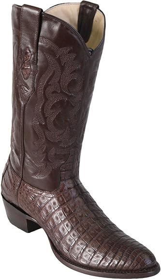 Original Black Caiman Belly Skin Round Toe Boot