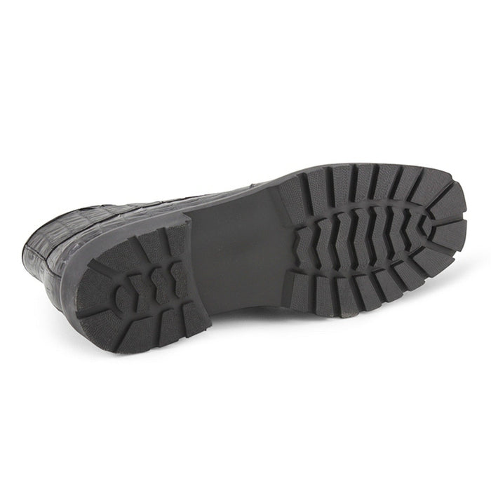 Men's All Crocodile Caiman Ankle Boots by Los Altos