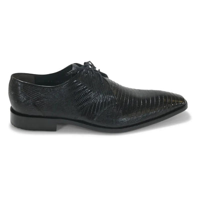 Los Altos Black Teju Lizard Oxfords